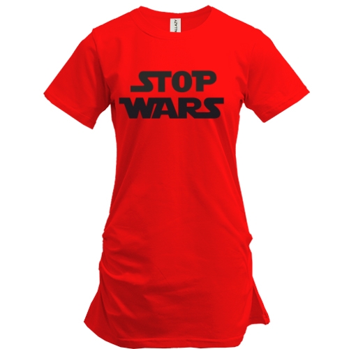 Подовжена футболка Stop wars