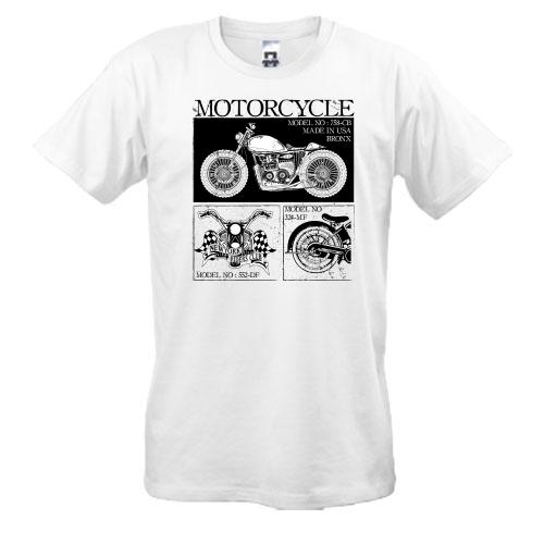Футболка Motorcycle Black and White