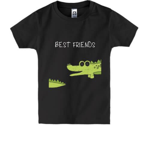 Детская футболка с крокодилом и хвостом 
