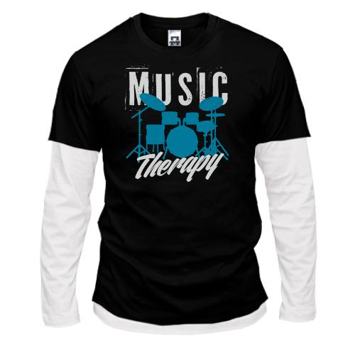 Комбінований лонгслів Music Therapy