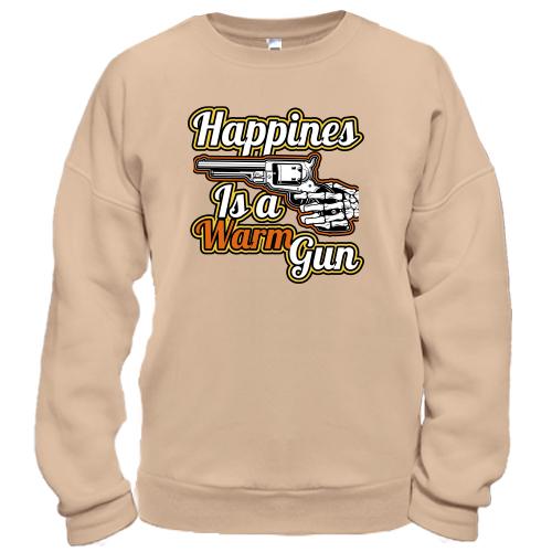 Світшот Happiness is a warm gun