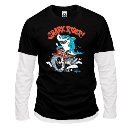 Комбинированный лонгслив Shark Rider