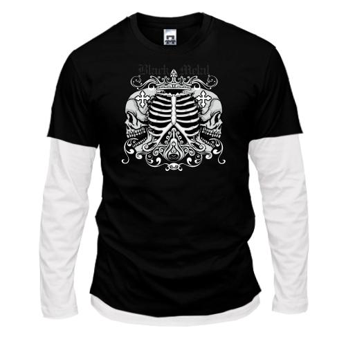 Комбинированный лонгслив Black Metal