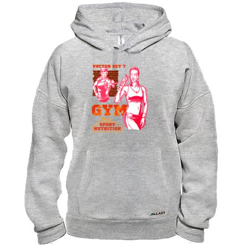 Худи с девушкой в зале GYM