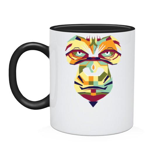Чашка с лицом обезьяны