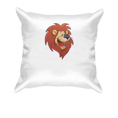 Подушка со смеющимся львом