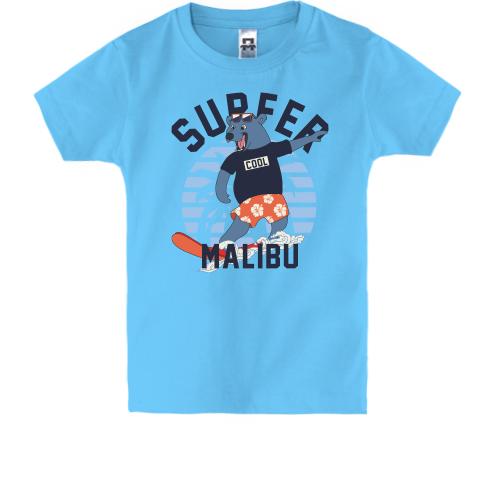 Детская футболка Surfer Malibu Bear