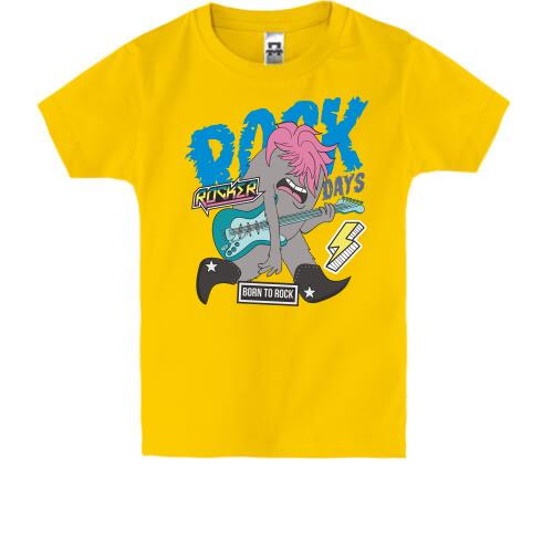 Дитяча футболка с человечком рокером