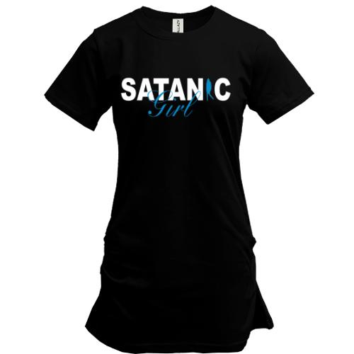 Подовжена футболка satanik girl