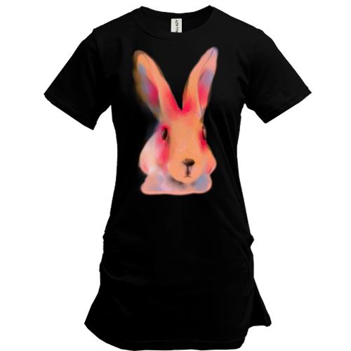 Подовжена футболка Пастельний кролик