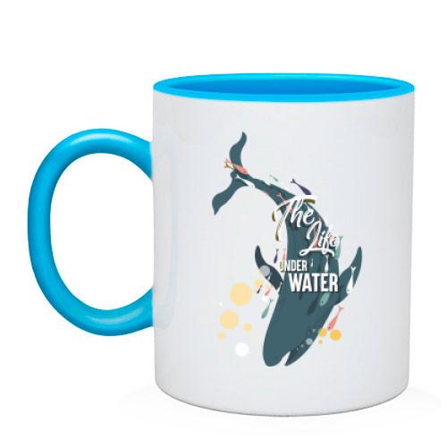 Чашка The life under water с китом