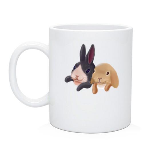 Чашка Кролики-друзі