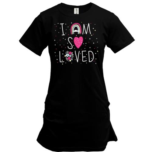 Подовжена футболка I am so Loved