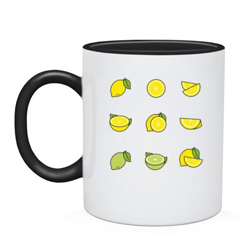 Чашка Лимоны и лаймы