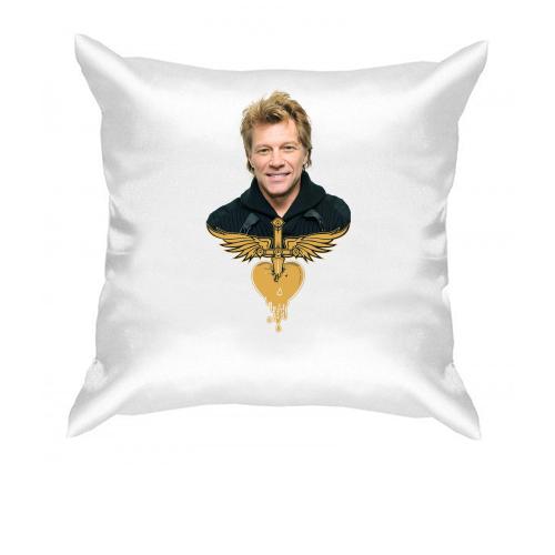 Подушка Bon Jovi с лого
