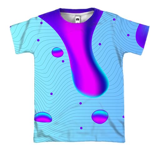 3D футболка с лавовой жидкостью