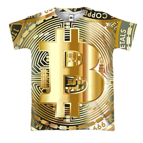 3D футболка з золотим Bitcoin