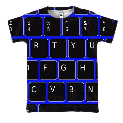 3D футболка с клавиатурой