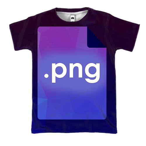 3D футболка з надписью PNG
