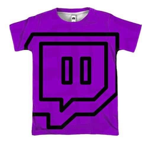 3D футболка с логотипом Twitch