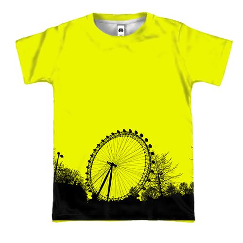 3D футболка з чорнобильським оглядовим колесом