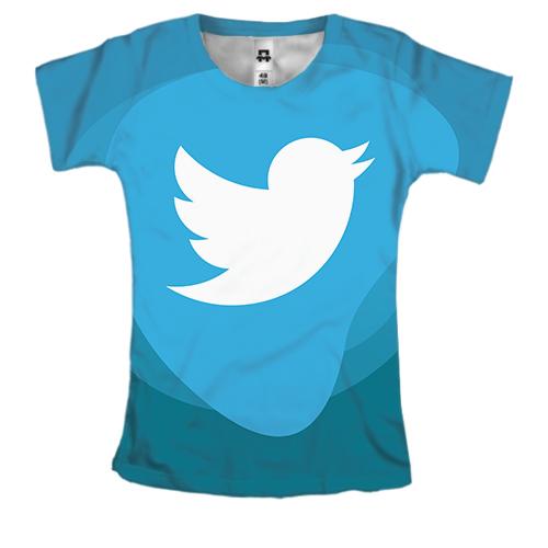 Женская 3D футболка с Twitter