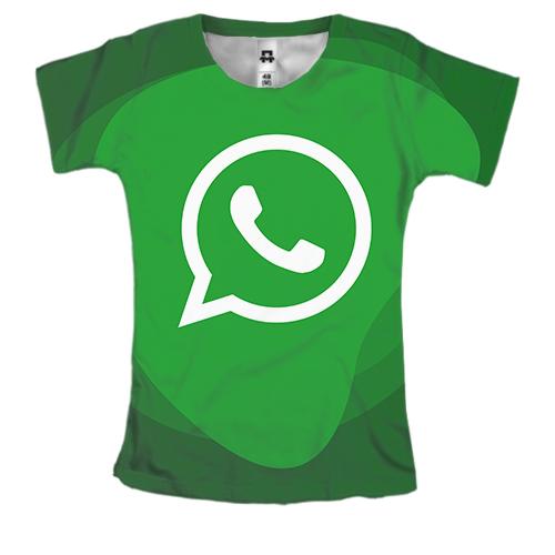Женская 3D футболка с WhatsApp