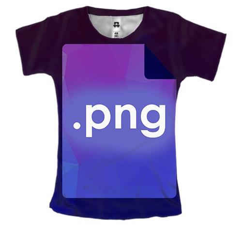 Жіноча 3D футболка з надписью PNG