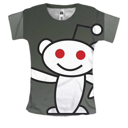 Женская 3D футболка Reddit