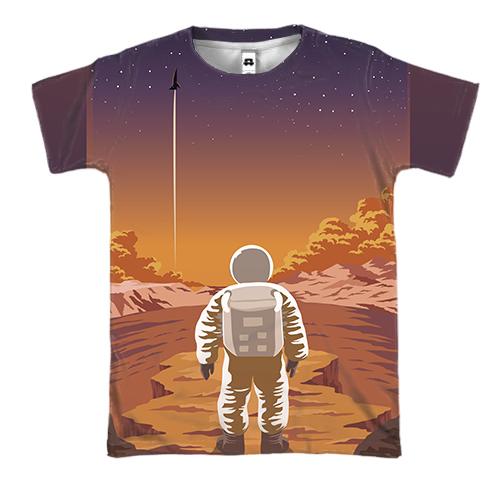 3D футболка з ілюстрацією космонавта