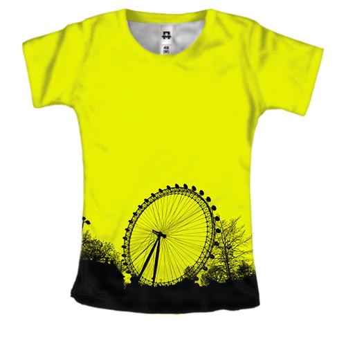Жіноча 3D футболка з чорнобильським оглядовим колесом
