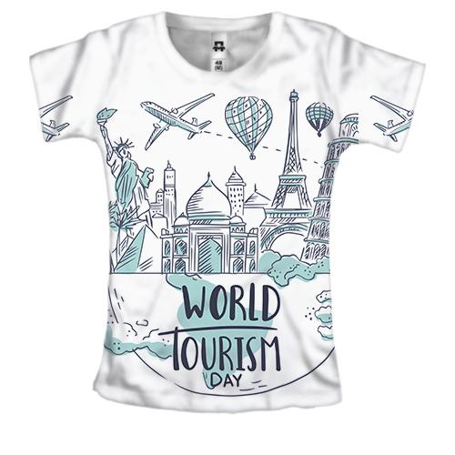 Жіноча 3D футболка World Tourism Day