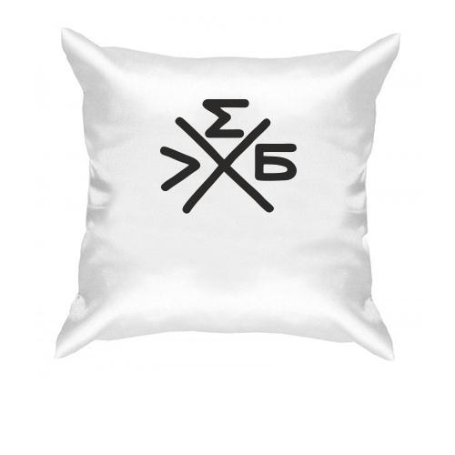 Подушка с логотипом группы 