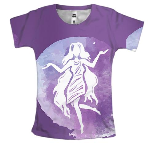 Женская 3D футболка с акварельной Девой