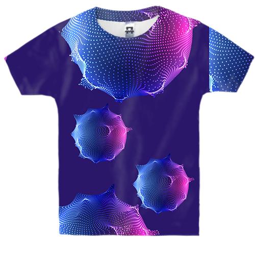 Детская 3D футболка с градиентными шариками
