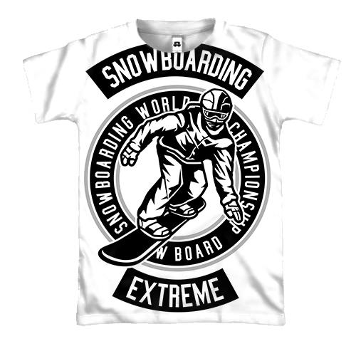 3D футболка Snowboarding extreme