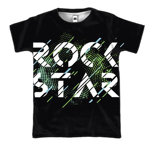 3D футболка Rock Star Glitch