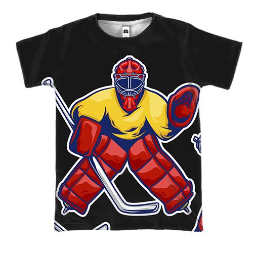 3D футболка з хокеїстами