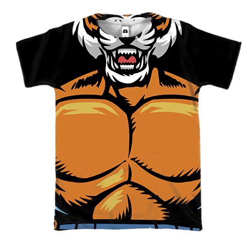 3D футболка с накаченным тигром