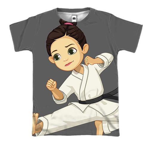 3D футболка с девушкой в кимоно