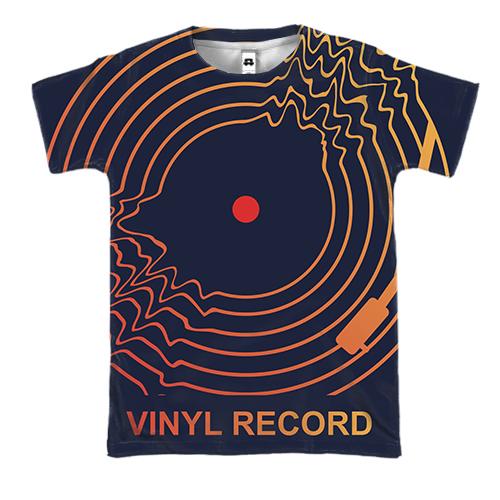 3D футболка Vinyl record