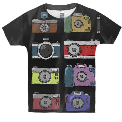 Детская 3D футболка с фотоаппаратами