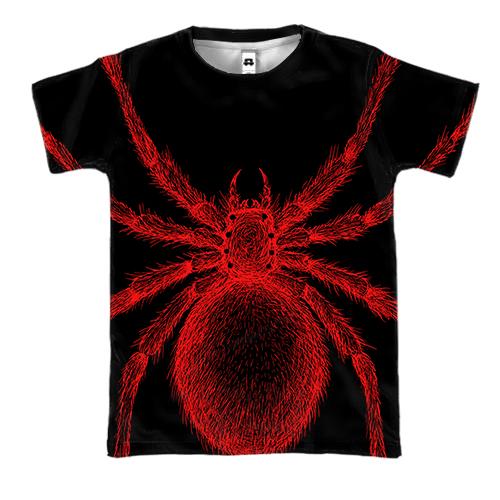 3D футболка с красным пауком