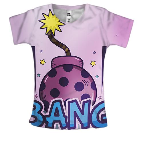 Женская 3D футболка Pop art Bang