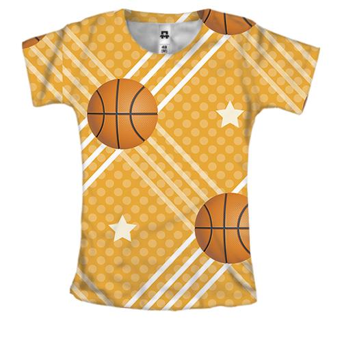 Жіноча 3D футболка Pop art Basketball