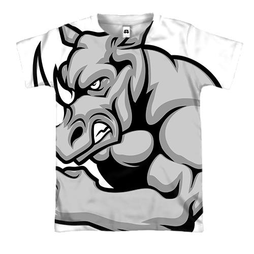 3D футболка з носорогом качком