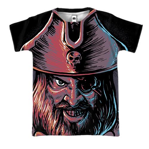 3D футболка з піратом в капелюсі