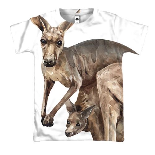 3D футболка с двумя кенгуру