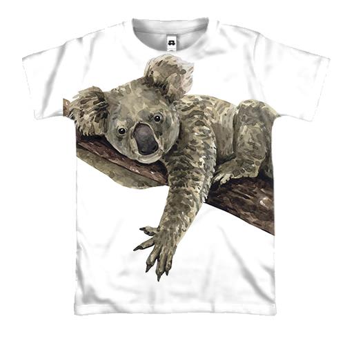 3D футболка с ленивой коалой