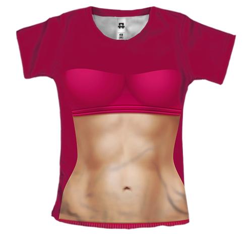 Жіноча 3D футболка з жіночим накоченим торсом
